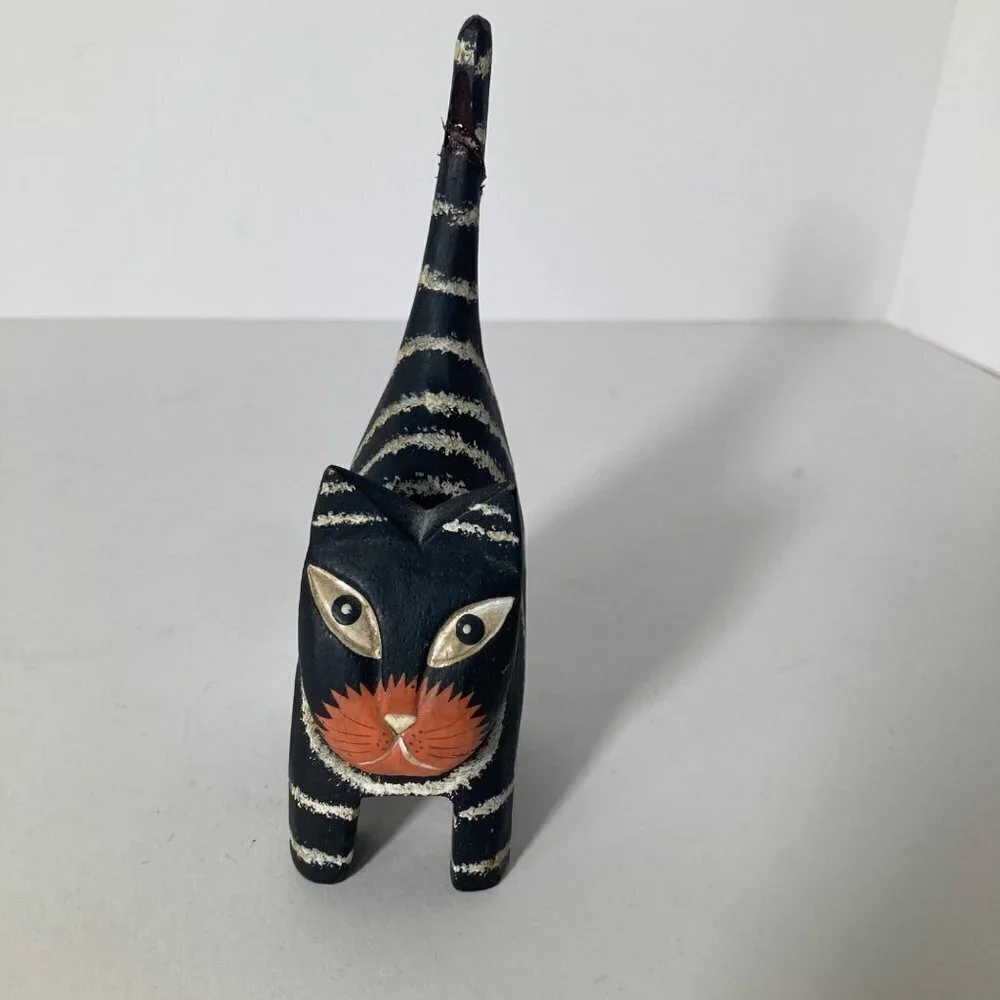 Wooden Scaredy Cat Black Stripe 2‎ x 5.75